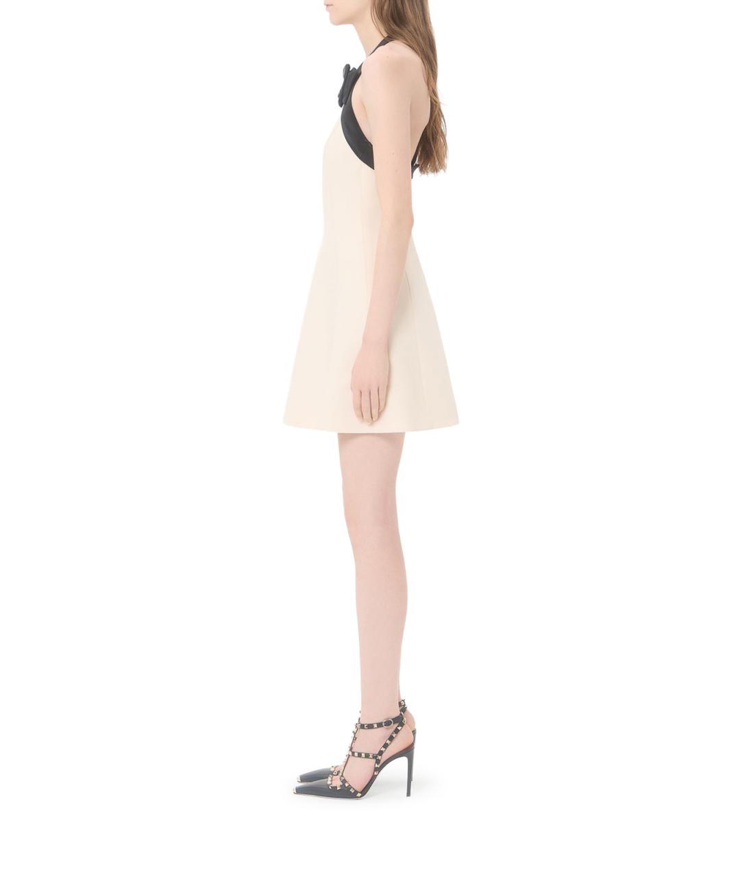 VALENTINO Белое шерстяное повседневное платье, фото 4