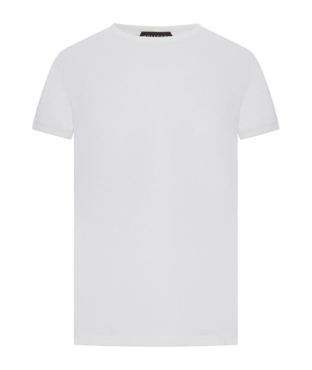 TOM FORD Белая хлопковая футболка, фото 1