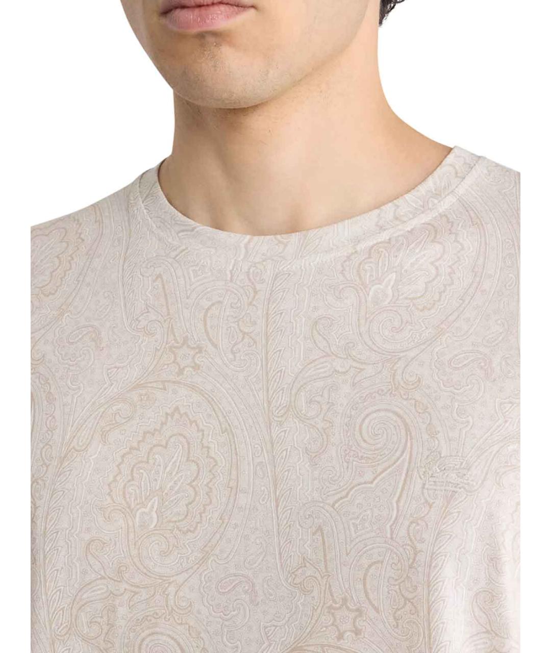 ETRO Белая хлопковая футболка, фото 4