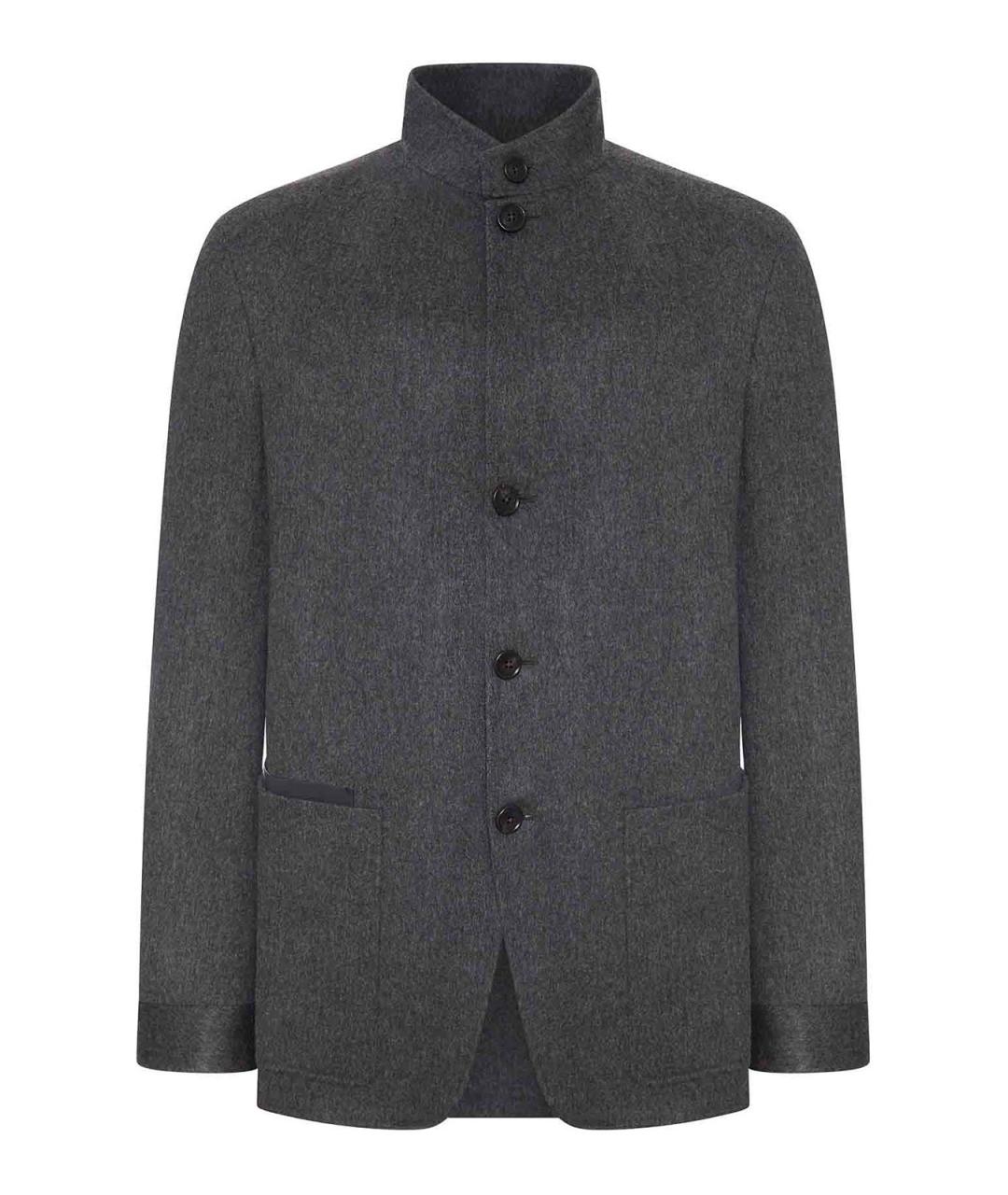 ZEGNA Серое кашемировое пальто, фото 1