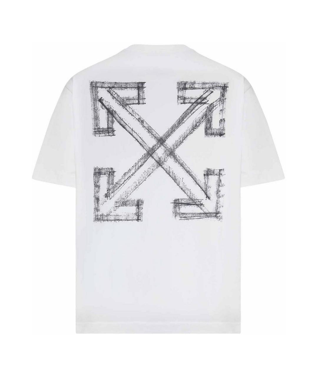 OFF-WHITE Белая синтетическая футболка, фото 2