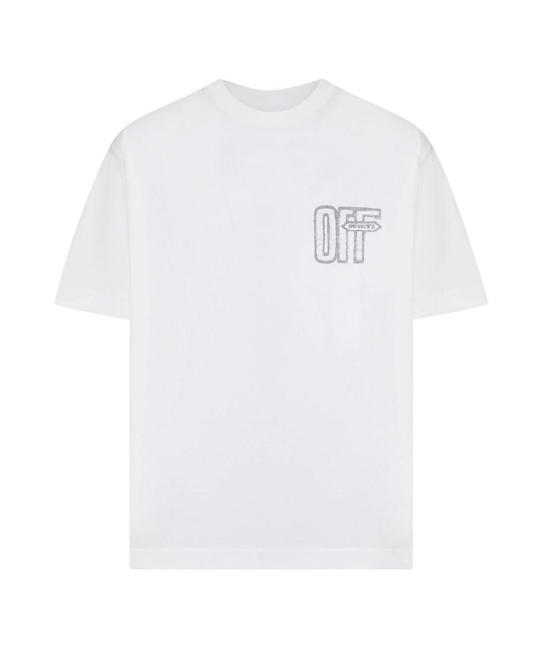OFF-WHITE Белая синтетическая футболка, фото 1
