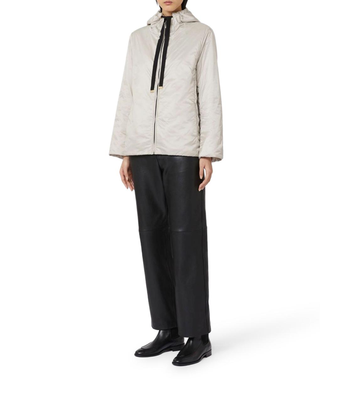 MAX MARA Белая кожаная куртка, фото 2