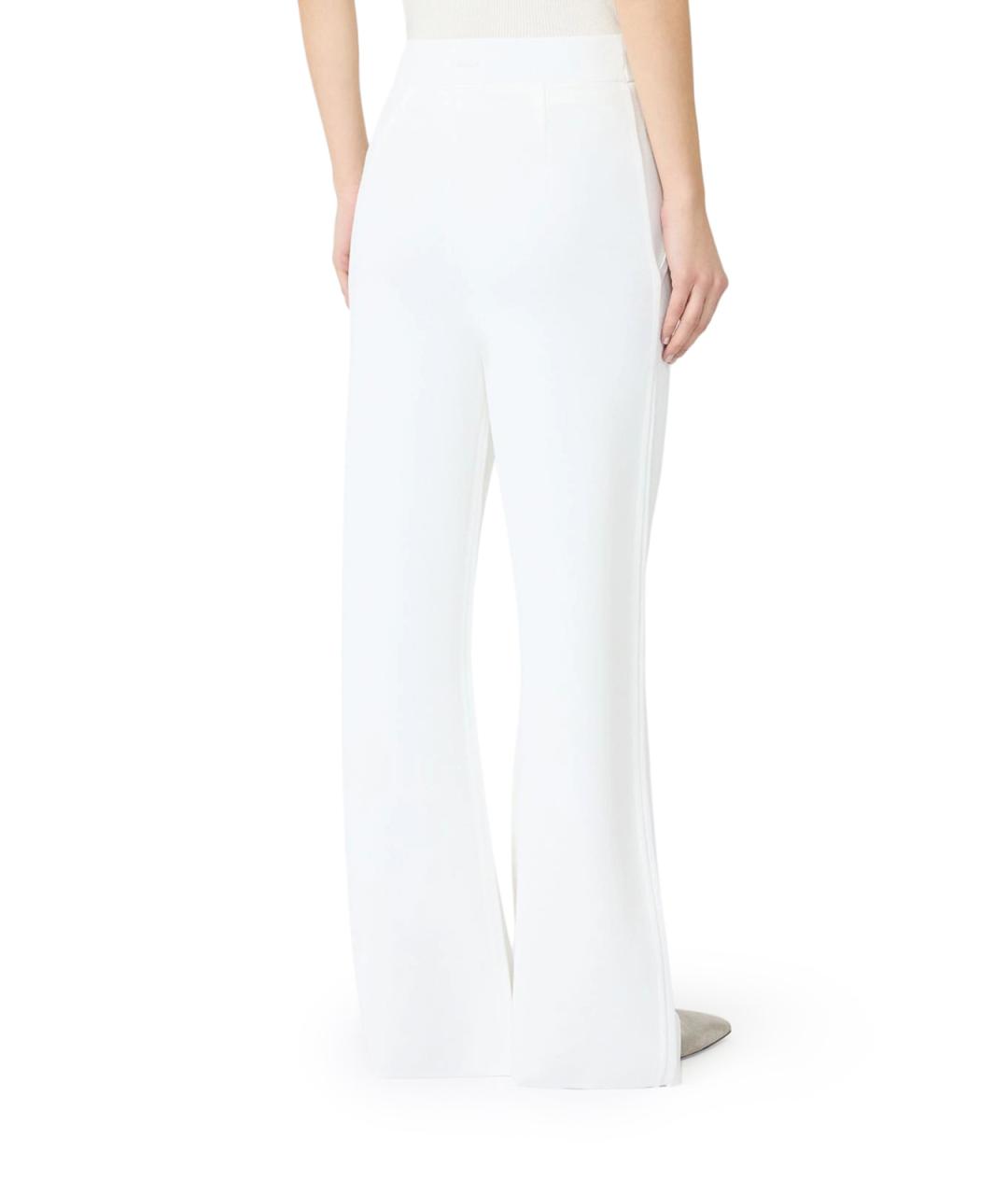 MAX MARA Белые вискозные брюки широкие, фото 4