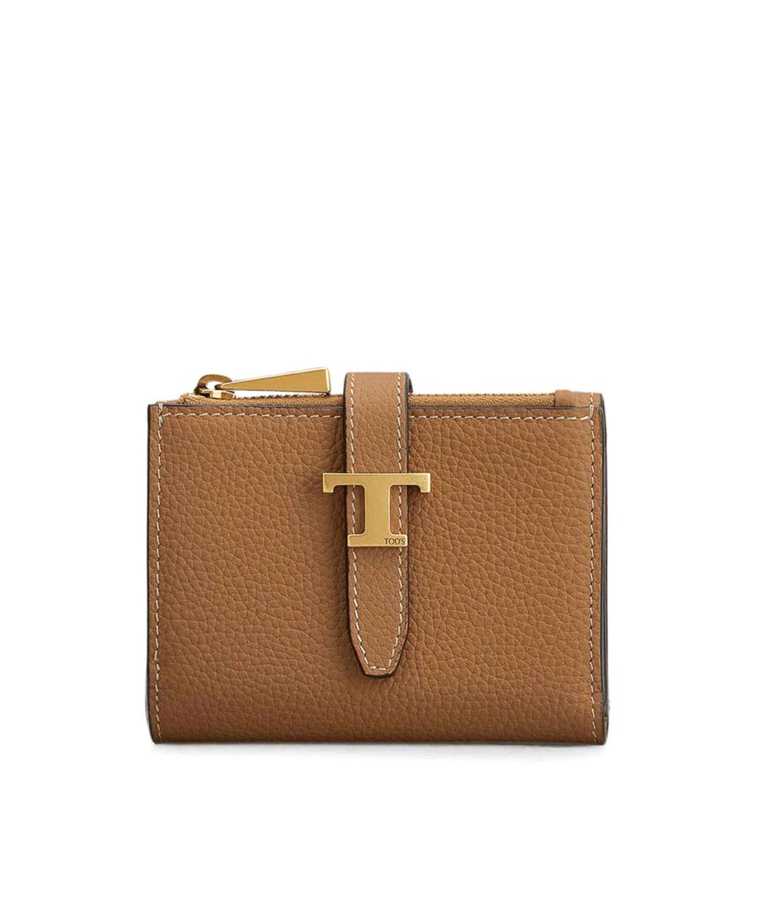 TOD'S Коричневый кожаный кошелек, фото 1