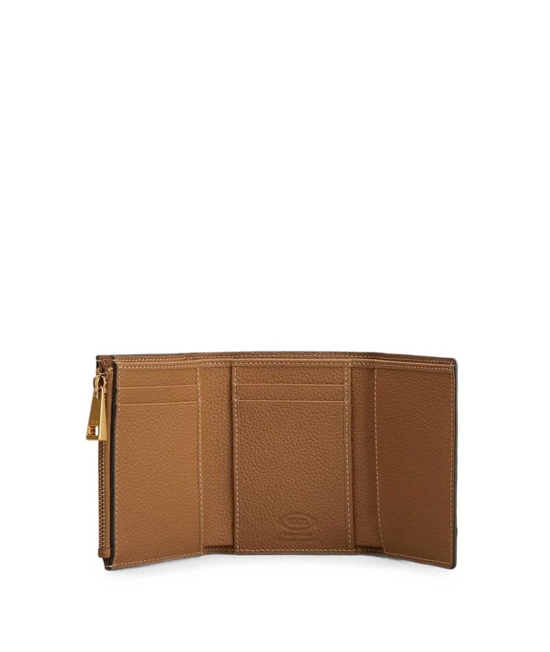 TOD'S Коричневый кожаный кошелек, фото 2