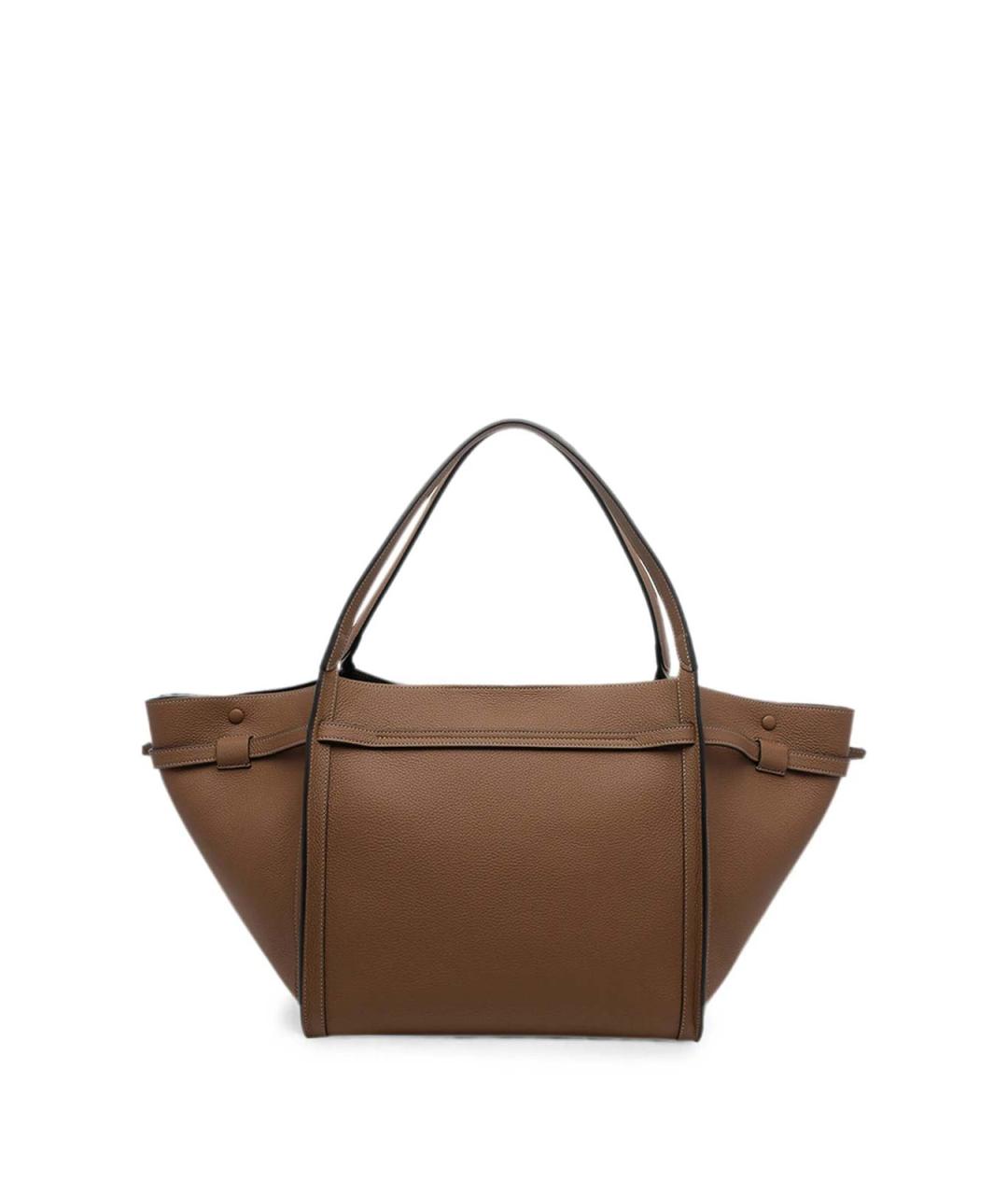TOD'S Коричневая кожаная сумка тоут, фото 2