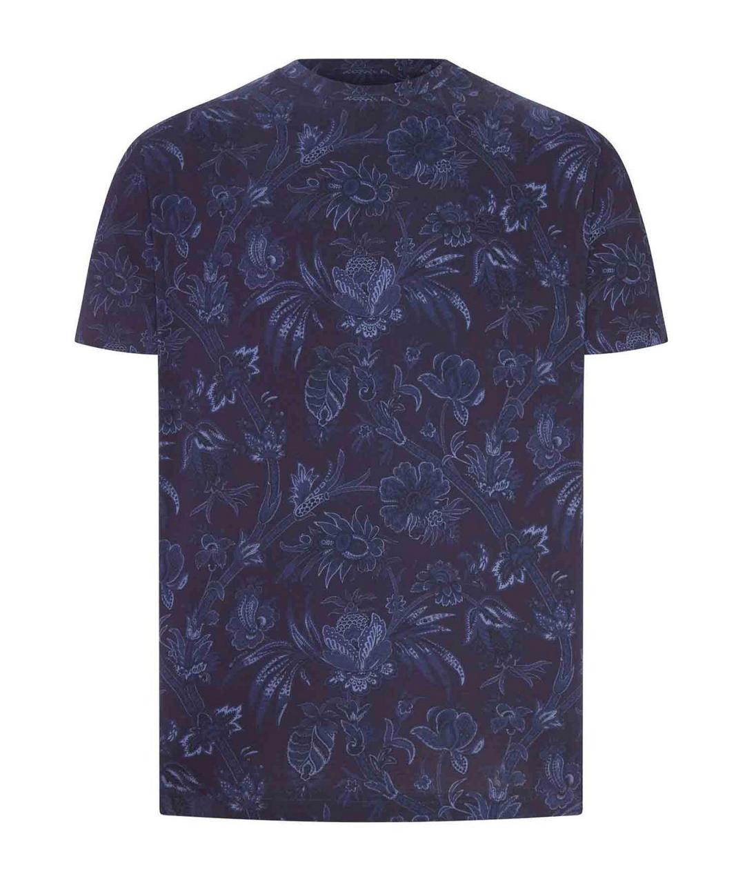 ETRO Синяя хлопковая футболка, фото 1
