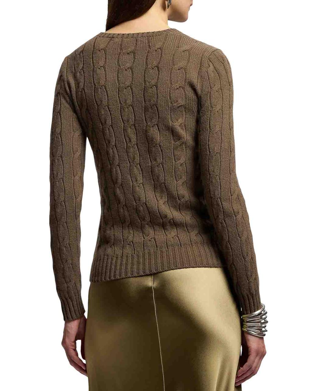 RALPH LAUREN PURPLE LABEL Коричневый кашемировый джемпер / свитер, фото 4