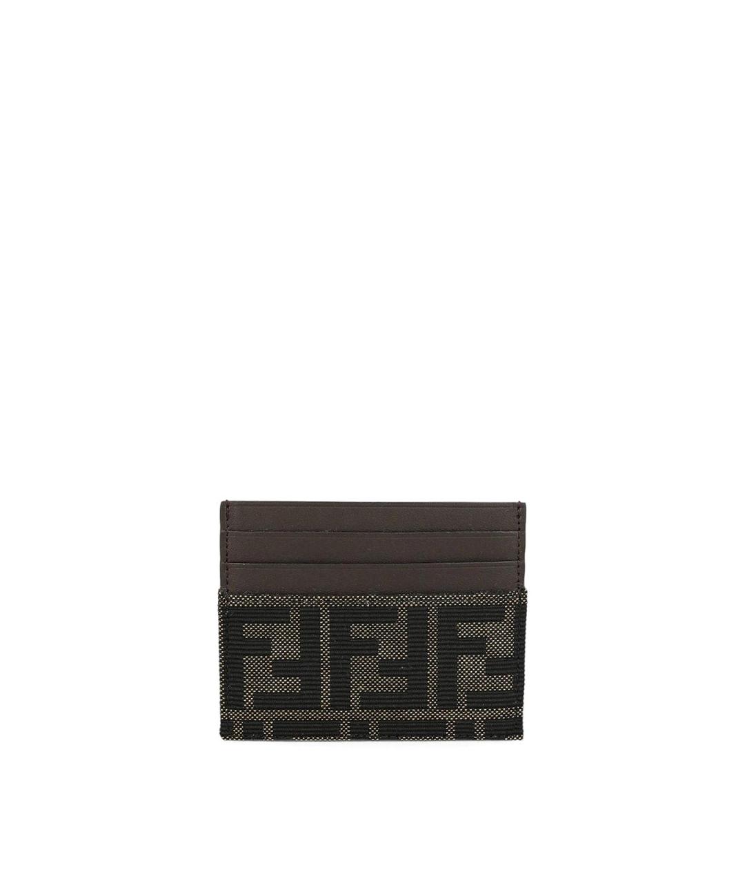 FENDI Коричневый кожаный кардхолдер, фото 3