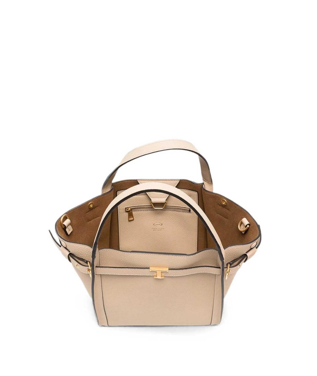TOD'S Розовая кожаная сумка тоут, фото 3