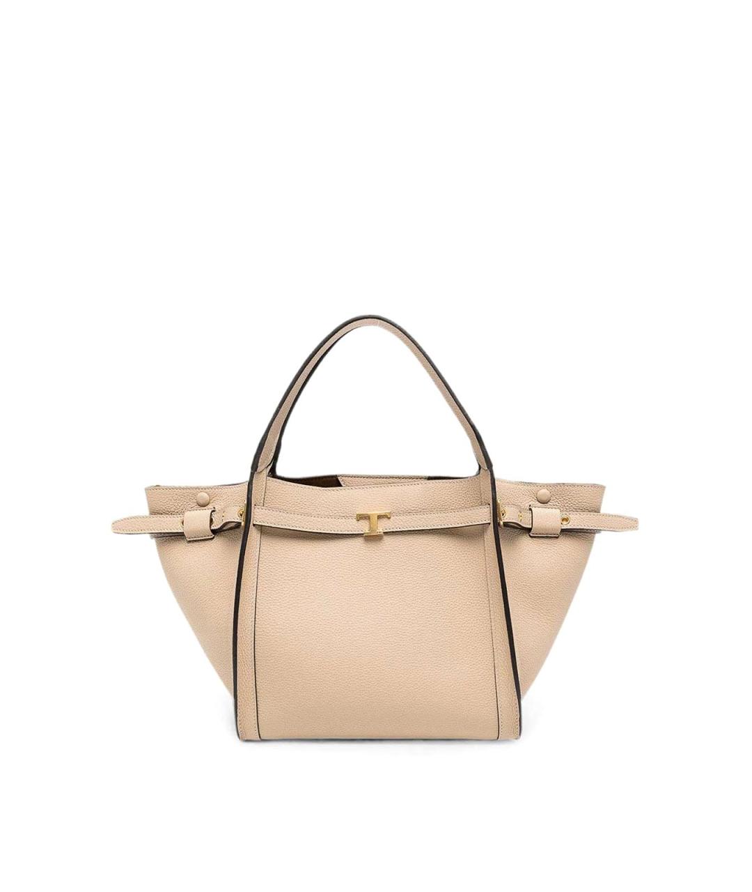 TOD'S Розовая кожаная сумка тоут, фото 1