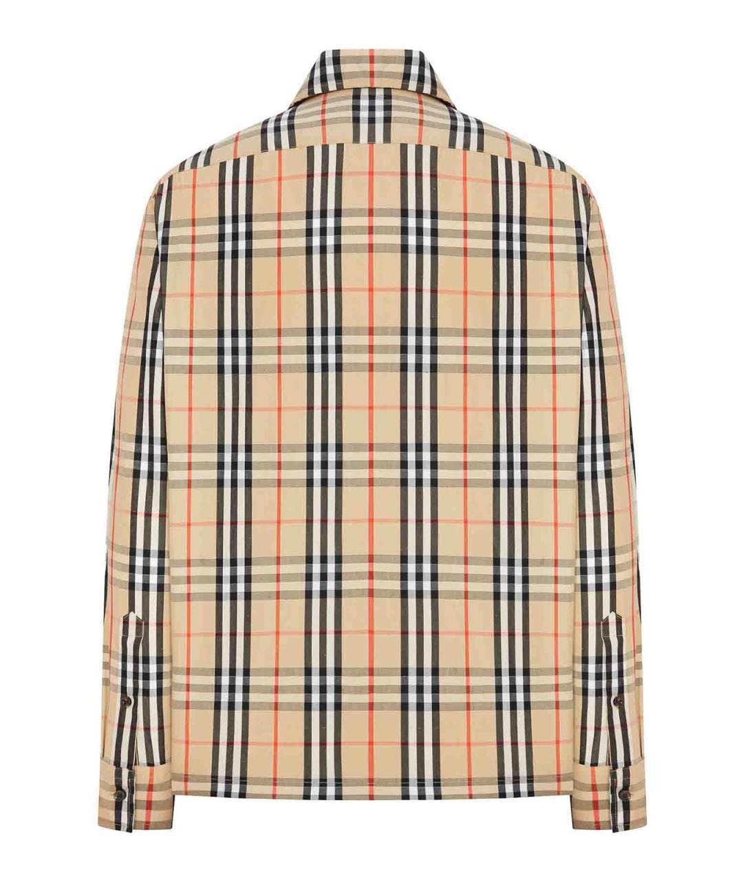 BURBERRY Бежевая хлопковая кэжуал рубашка, фото 2