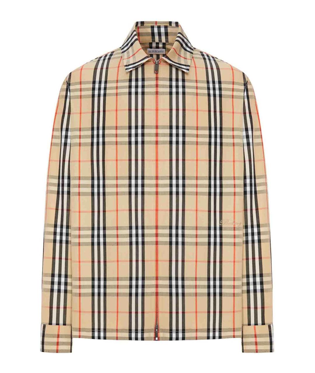 BURBERRY Бежевая хлопковая кэжуал рубашка, фото 1