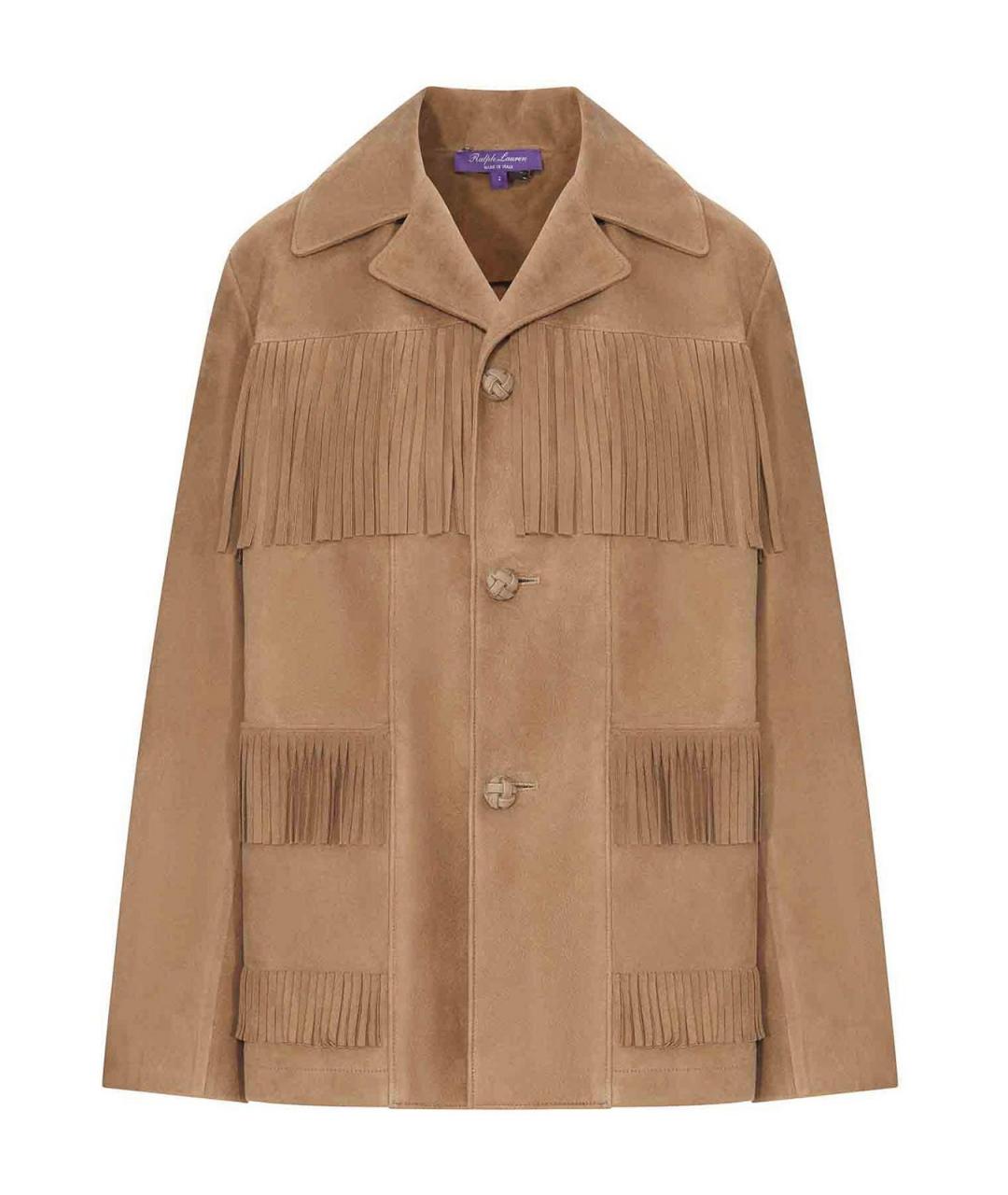 RALPH LAUREN PURPLE LABEL Бежевая замшевая куртка, фото 1