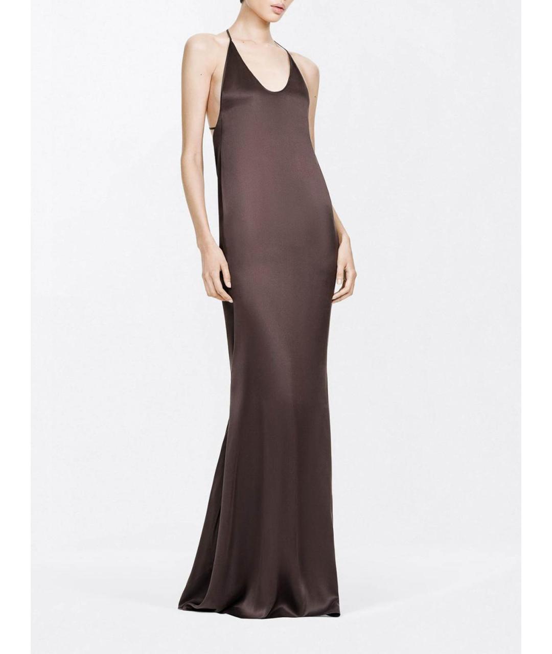 TOM FORD Коричневое шелковое вечернее платье, фото 2