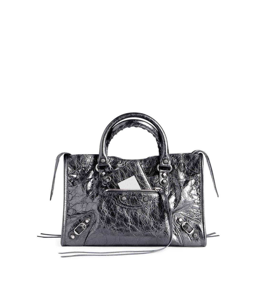 BALENCIAGA Серая кожаная сумка тоут, фото 1