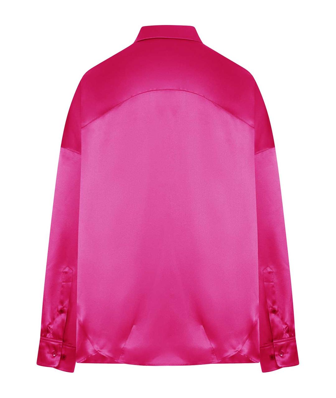 DRIES VAN NOTEN Розовая шелковая рубашка, фото 2