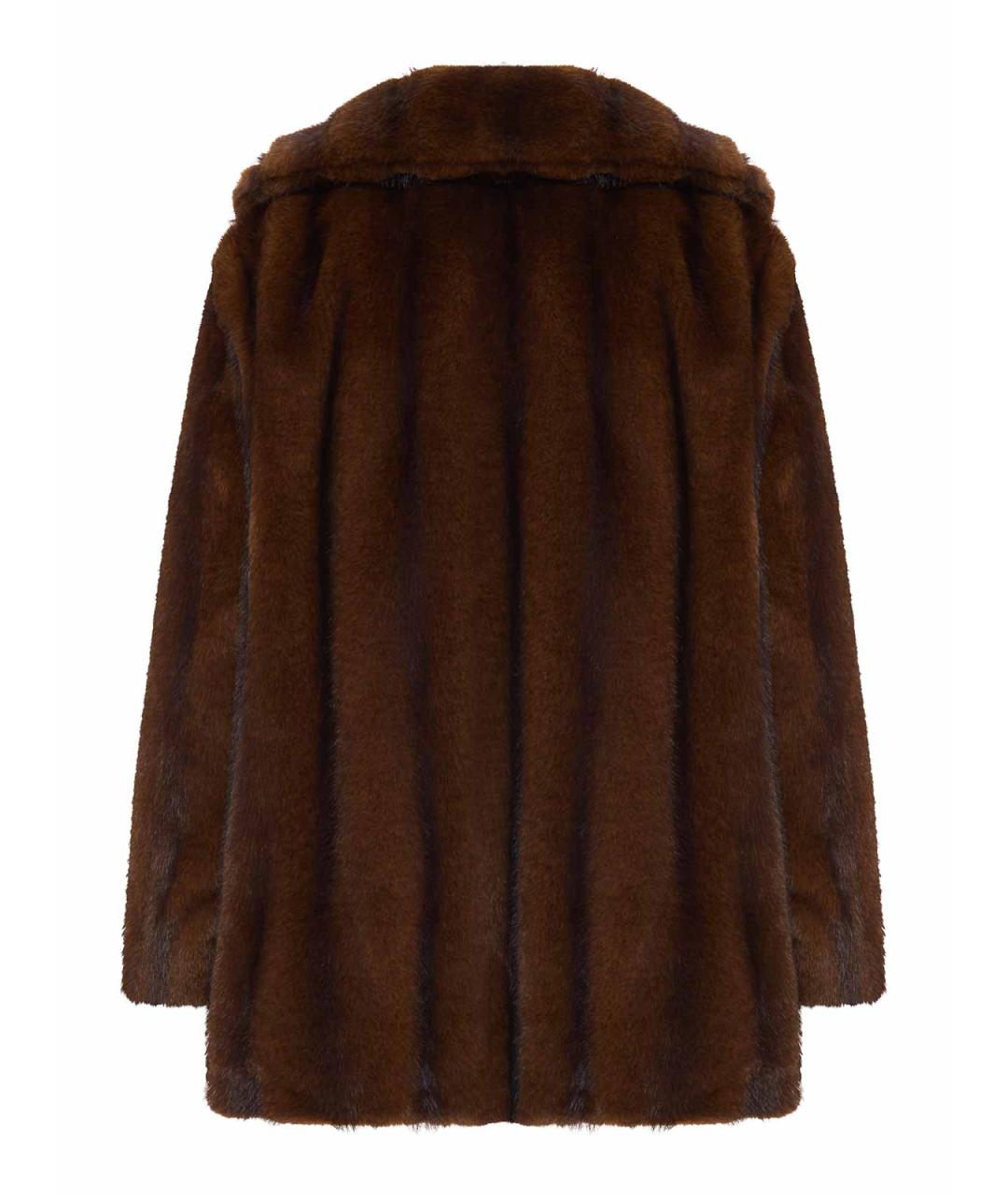 MAX MARA Коричневая меховая шуба, фото 2