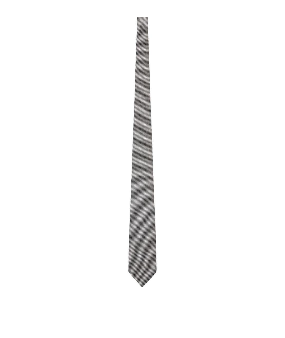 TOM FORD Серый шелковый галстук, фото 1