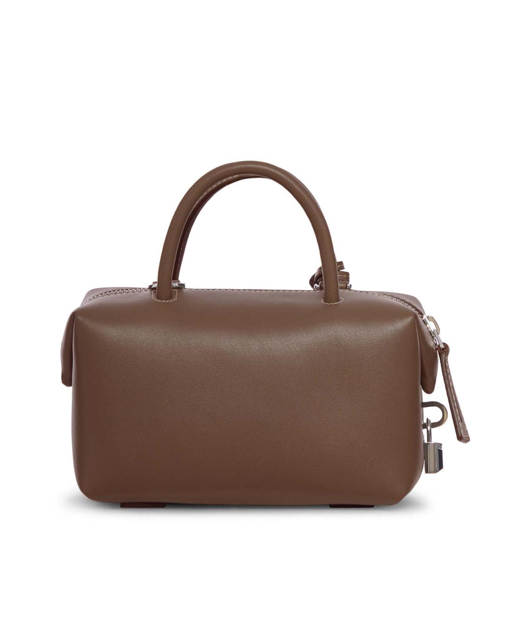 MAX MARA Коричневая кожаная сумка тоут, фото 3