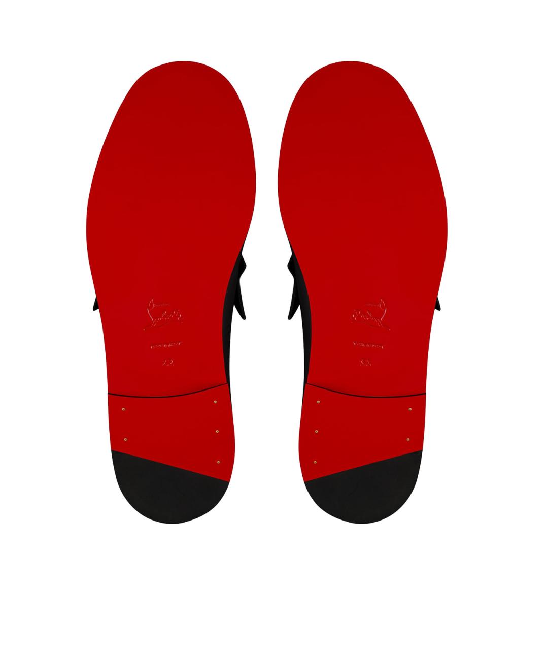 CHRISTIAN LOUBOUTIN Черные кожаные лоферы, фото 5