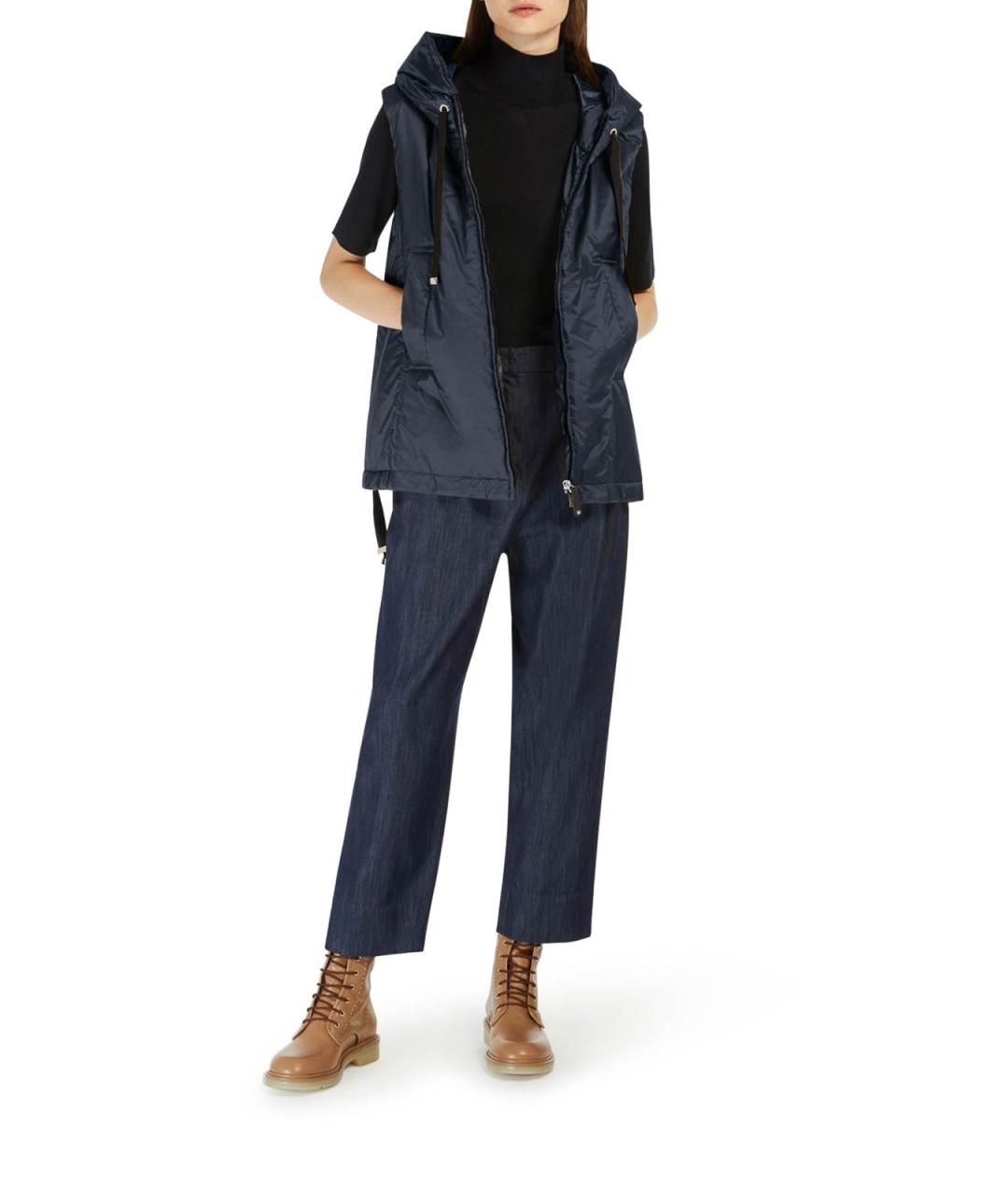 MAX MARA Темно-синий жилет, фото 2