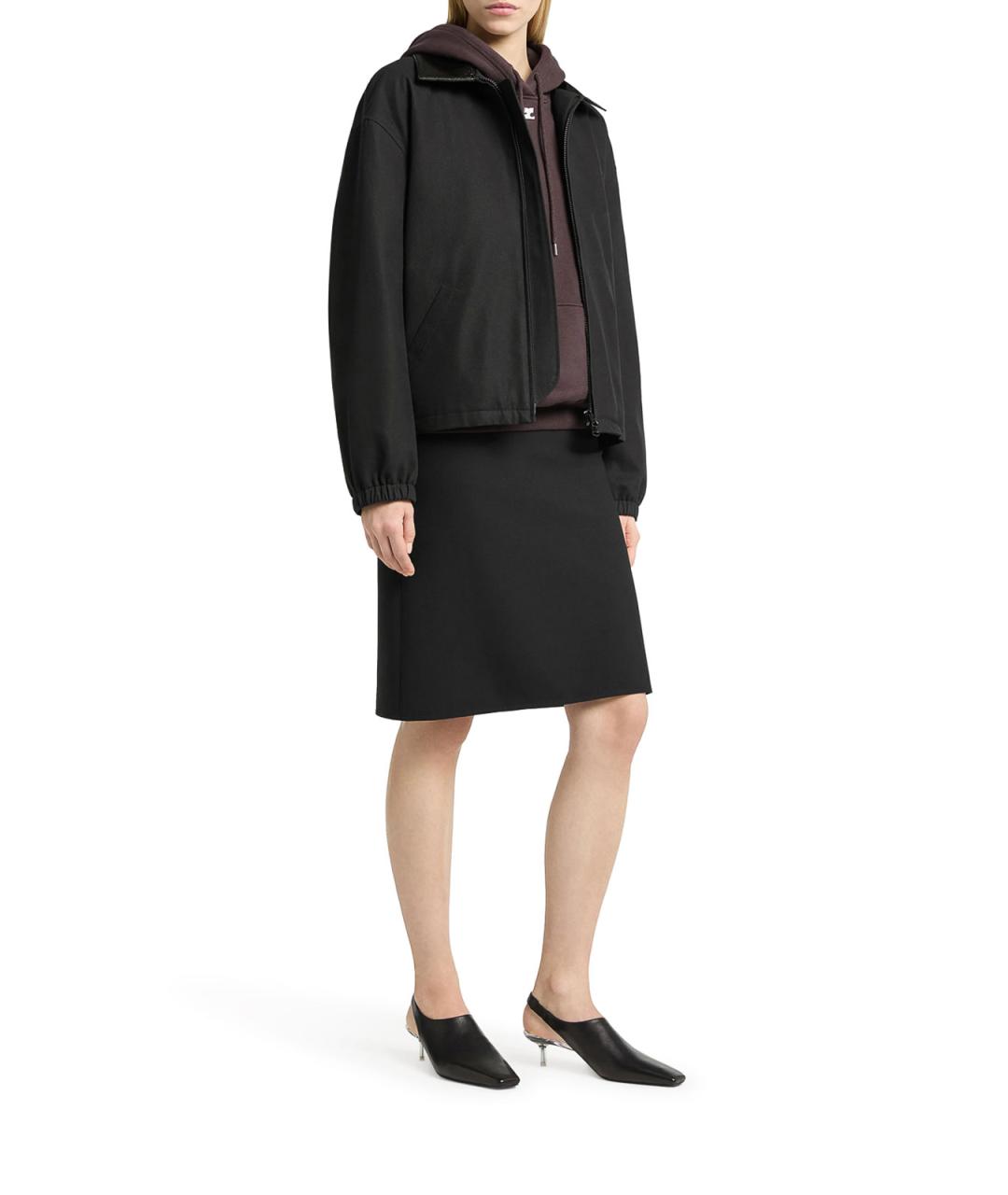 COURREGES Черная хлопковая куртка, фото 3