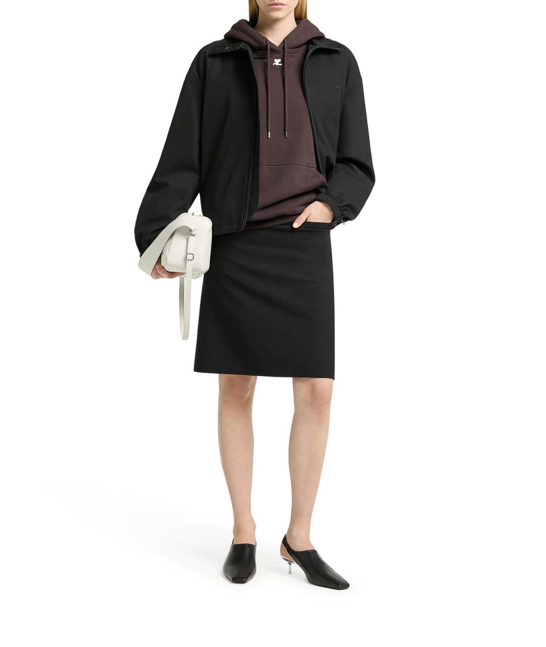 COURREGES Черная хлопковая куртка, фото 2