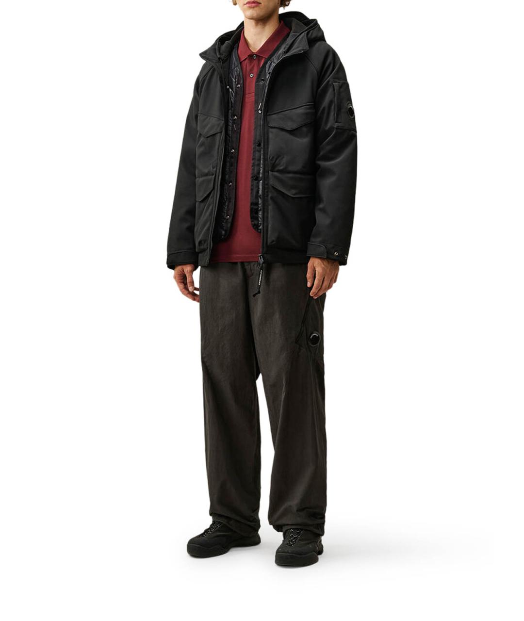 CP COMPANY Черная полиэстеровая куртка, фото 2