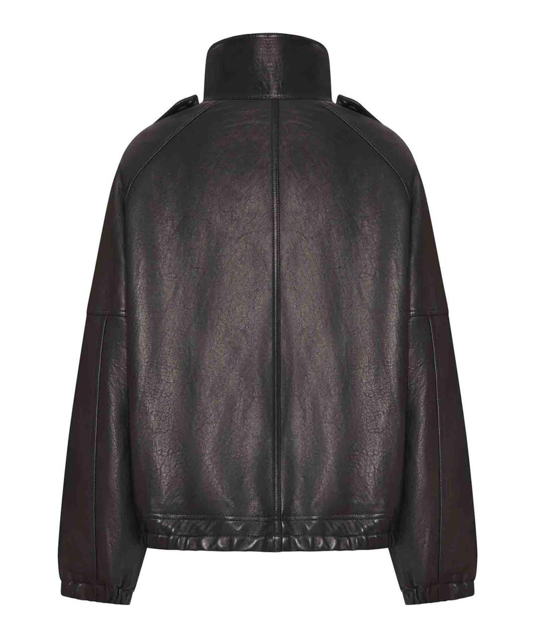 SAINT LAURENT Черная кожаная куртка, фото 2