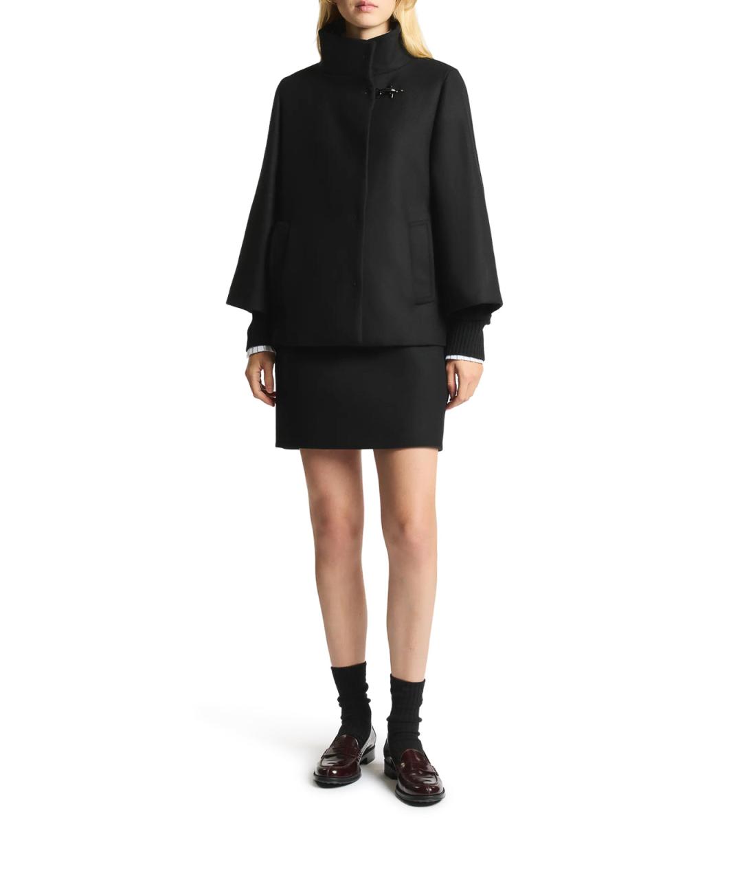 FAY Черное кашемировое пальто, фото 2