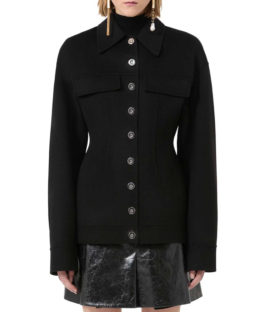 SPORTMAX Черная шерстяная рубашка, фото 3