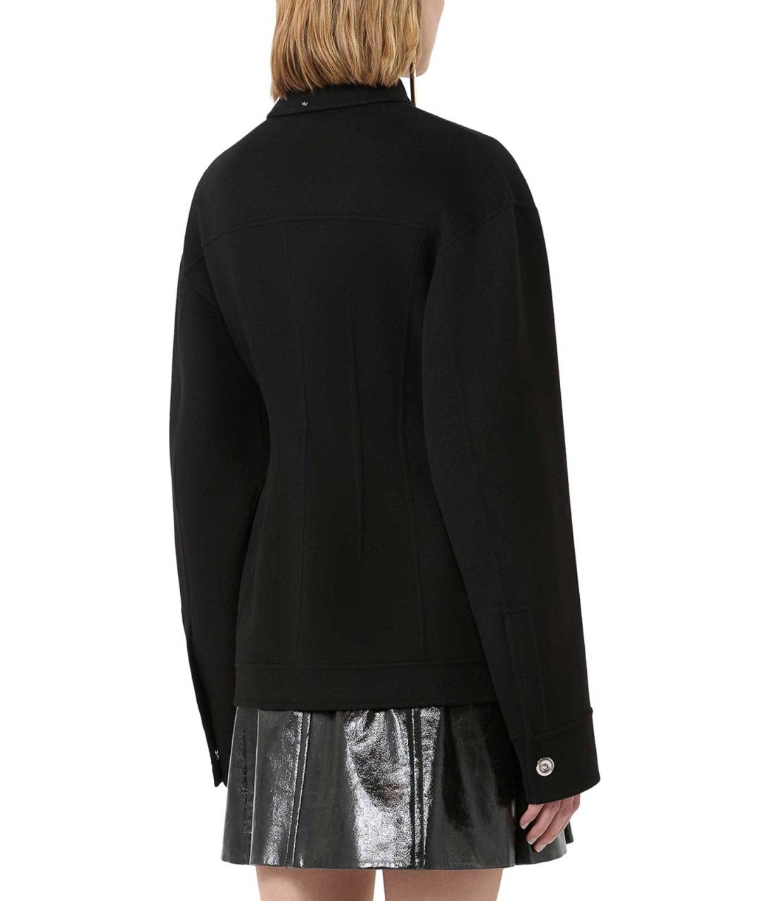 SPORTMAX Черная шерстяная рубашка, фото 4