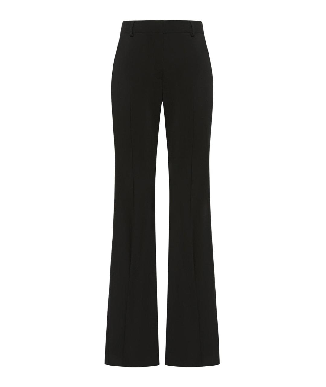 SPORTMAX Черные шерстяные прямые брюки, фото 1
