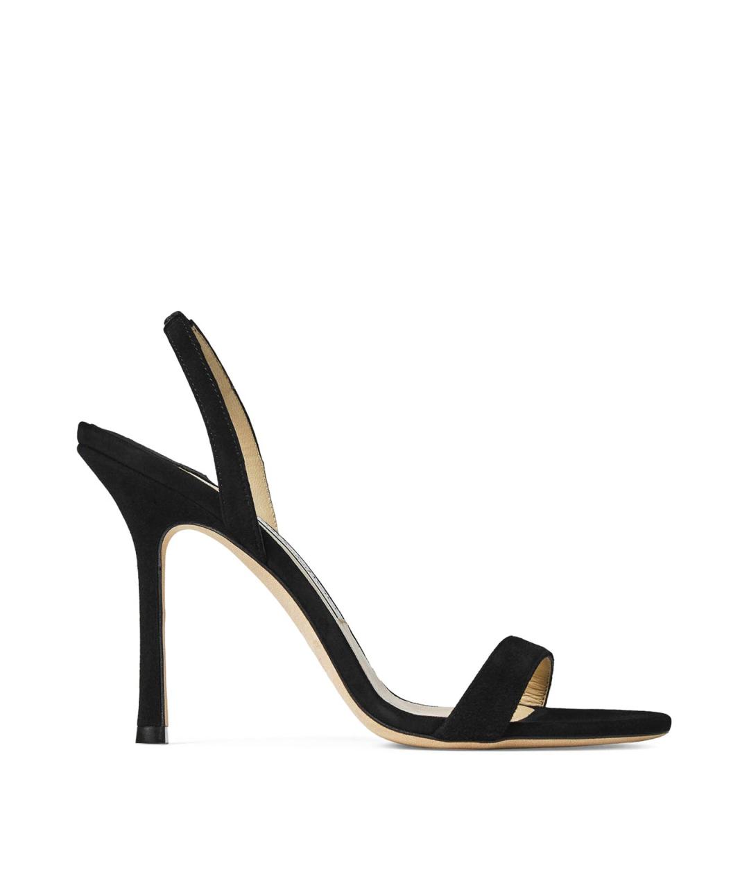 JIMMY CHOO Черные замшевые босоножки, фото 1