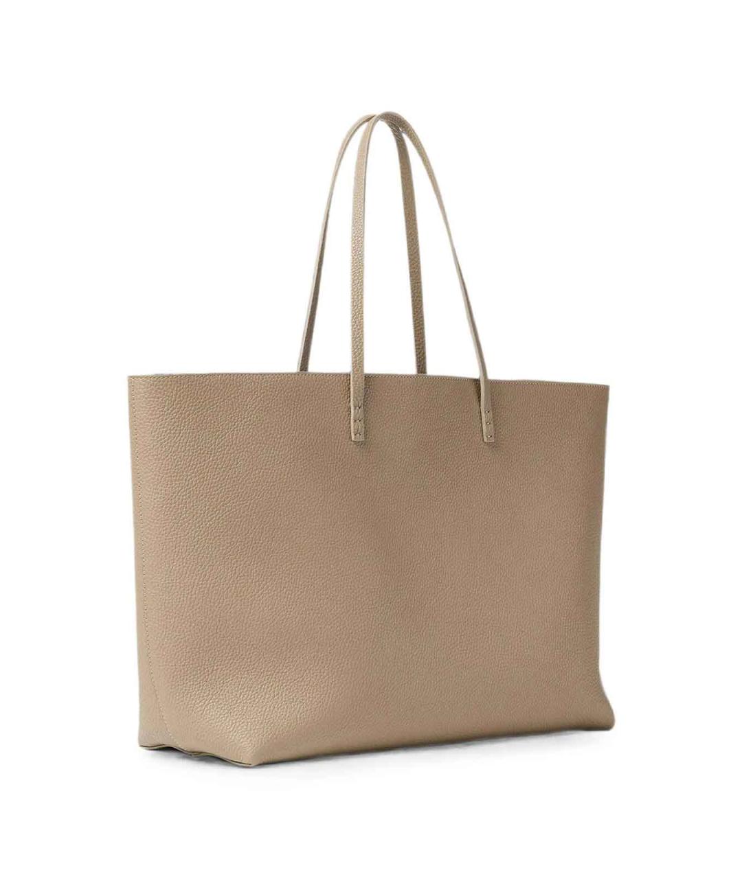 FENDI Бежевая кожаная сумка тоут, фото 3