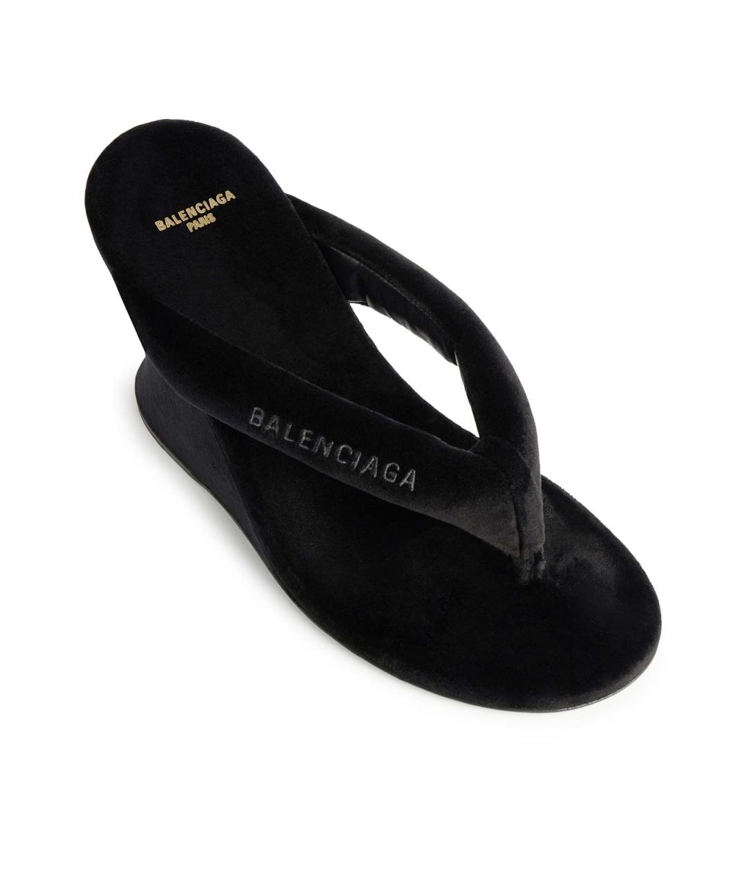BALENCIAGA Черные текстильные мюли, фото 6