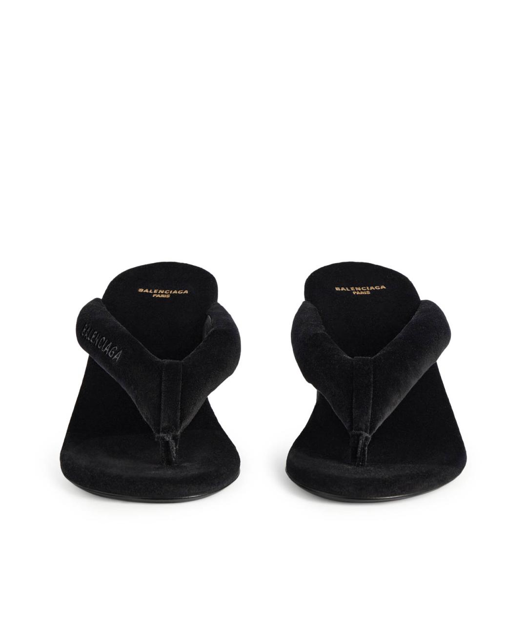 BALENCIAGA Черные текстильные мюли, фото 4