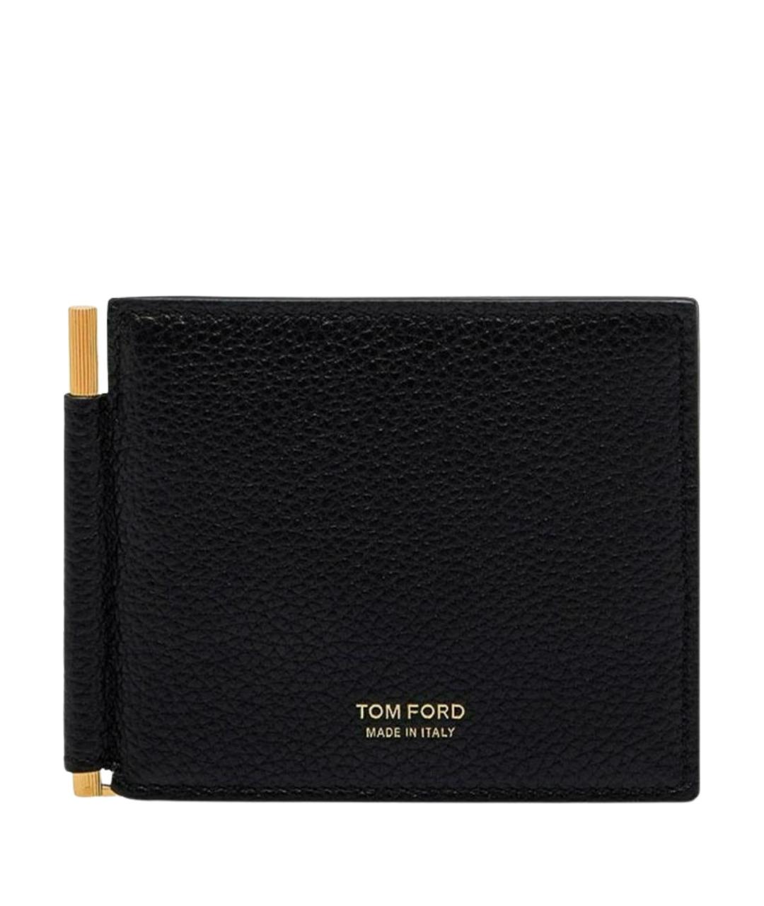 TOM FORD Черный кожаный кошелек, фото 1