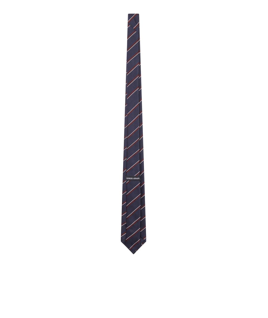GIORGIO ARMANI Синий шелковый галстук, фото 2