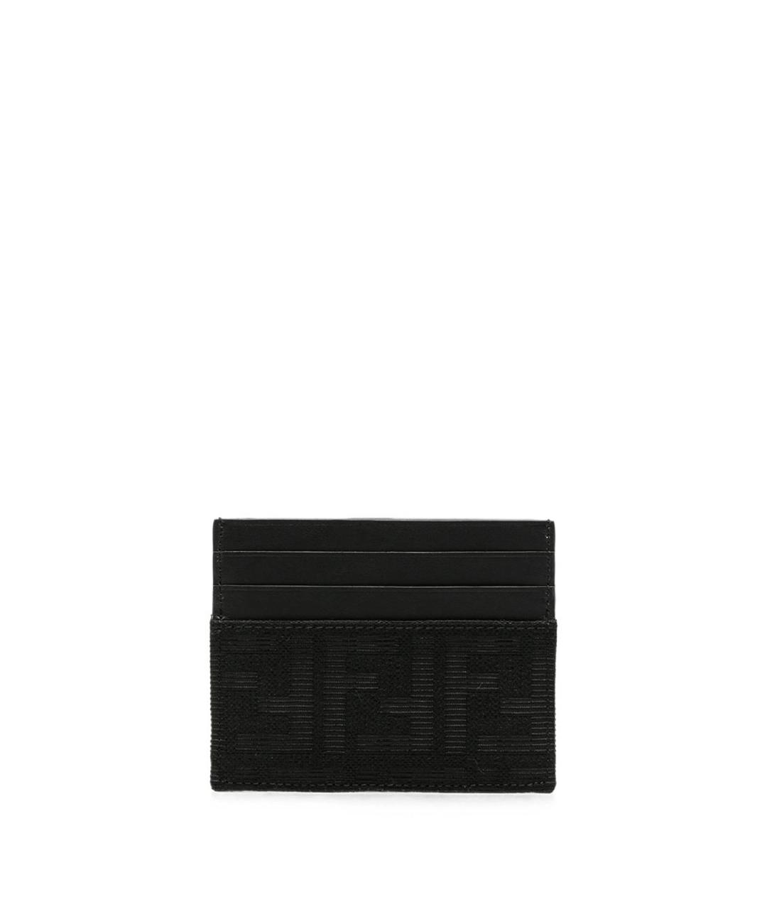 FENDI Черный кожаный кардхолдер, фото 2