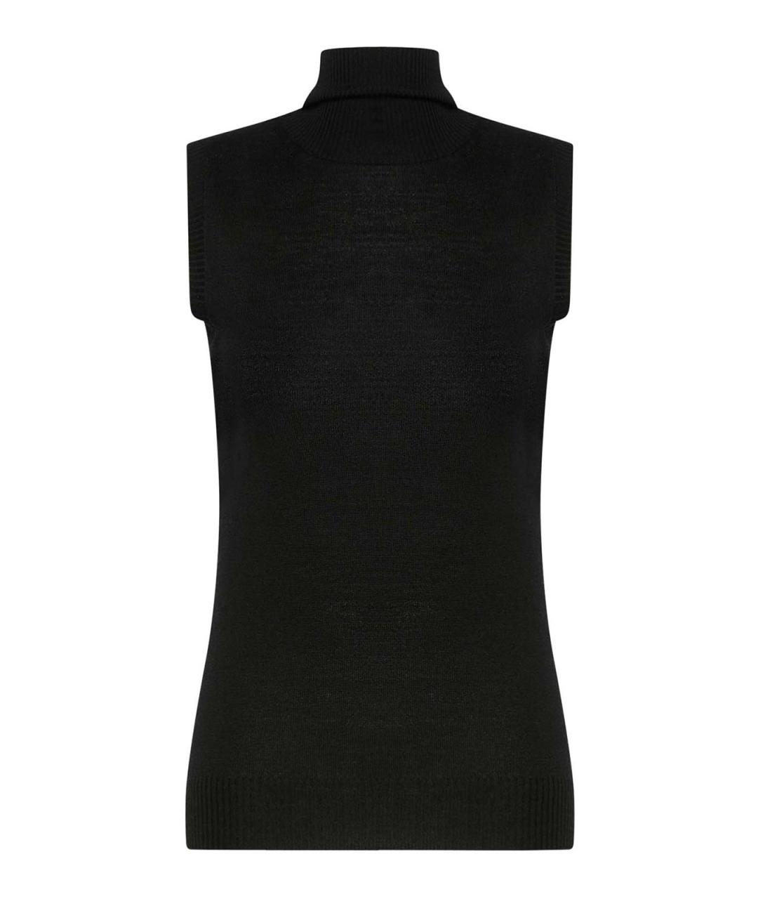 SPORTMAX Черная шерстяная майка, фото 1