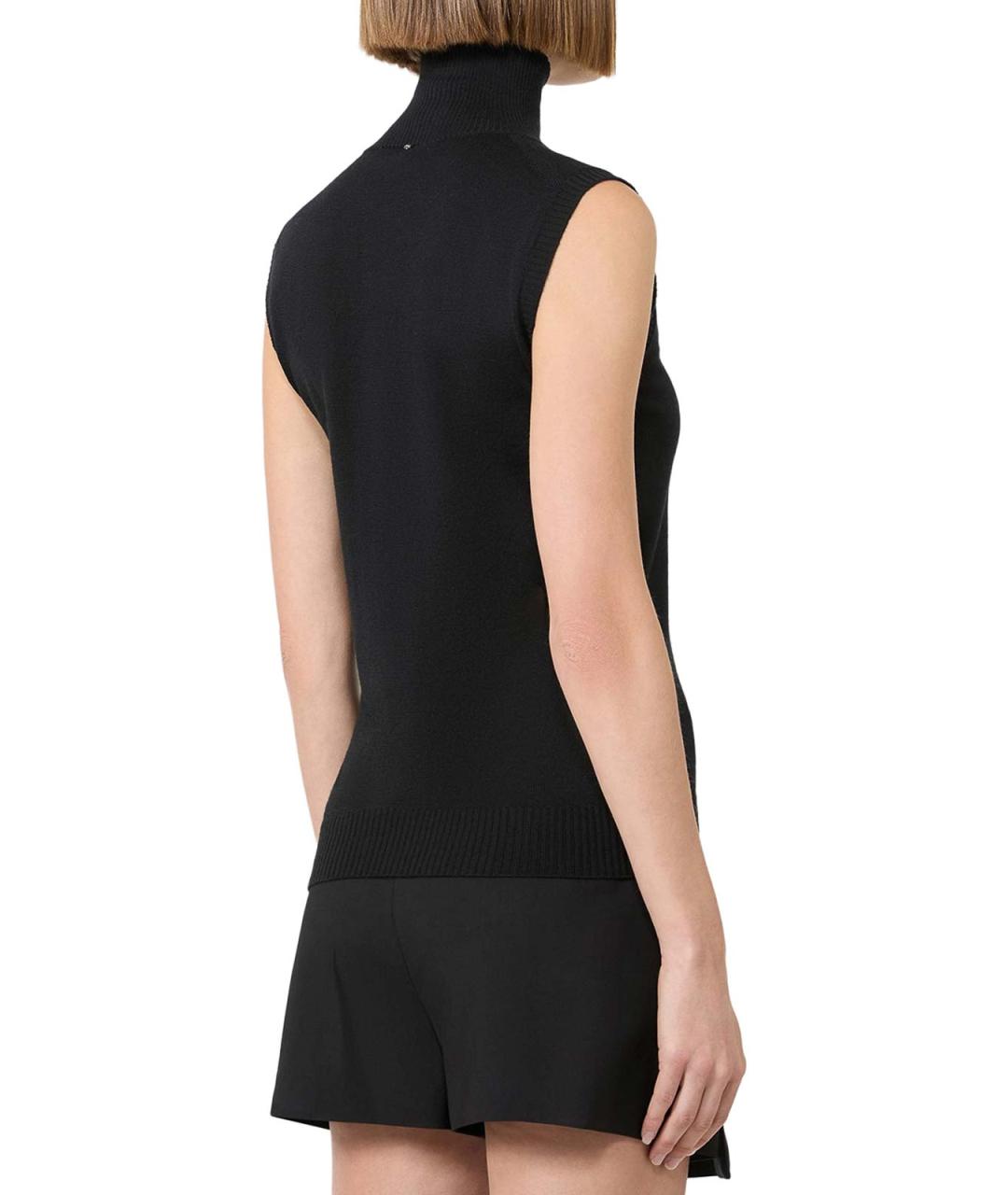 SPORTMAX Черная шерстяная майка, фото 4