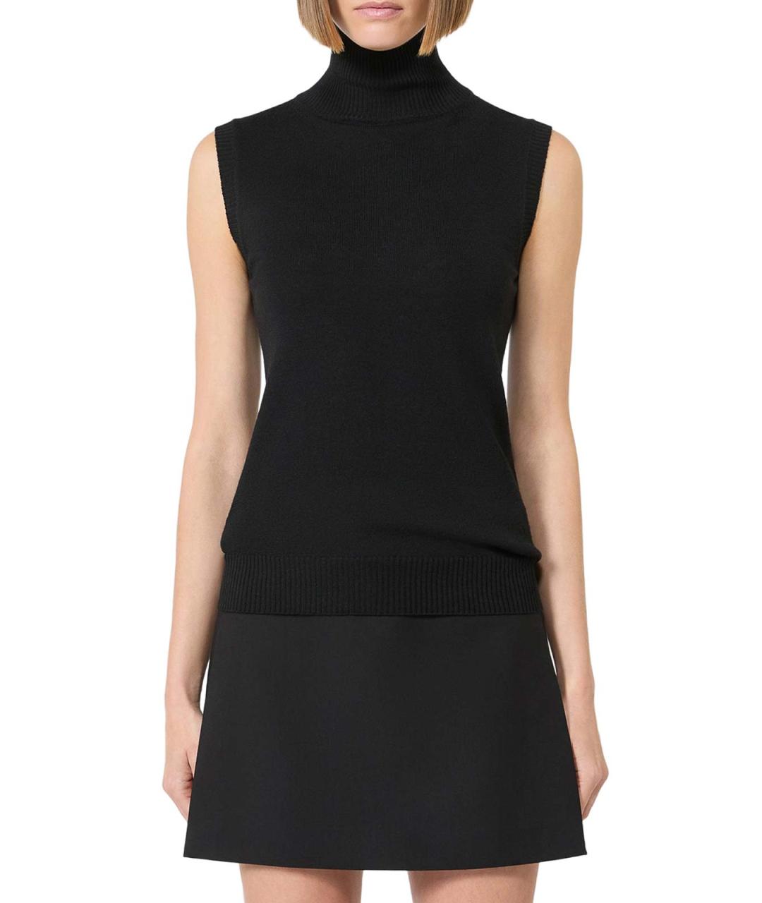 SPORTMAX Черная шерстяная майка, фото 3