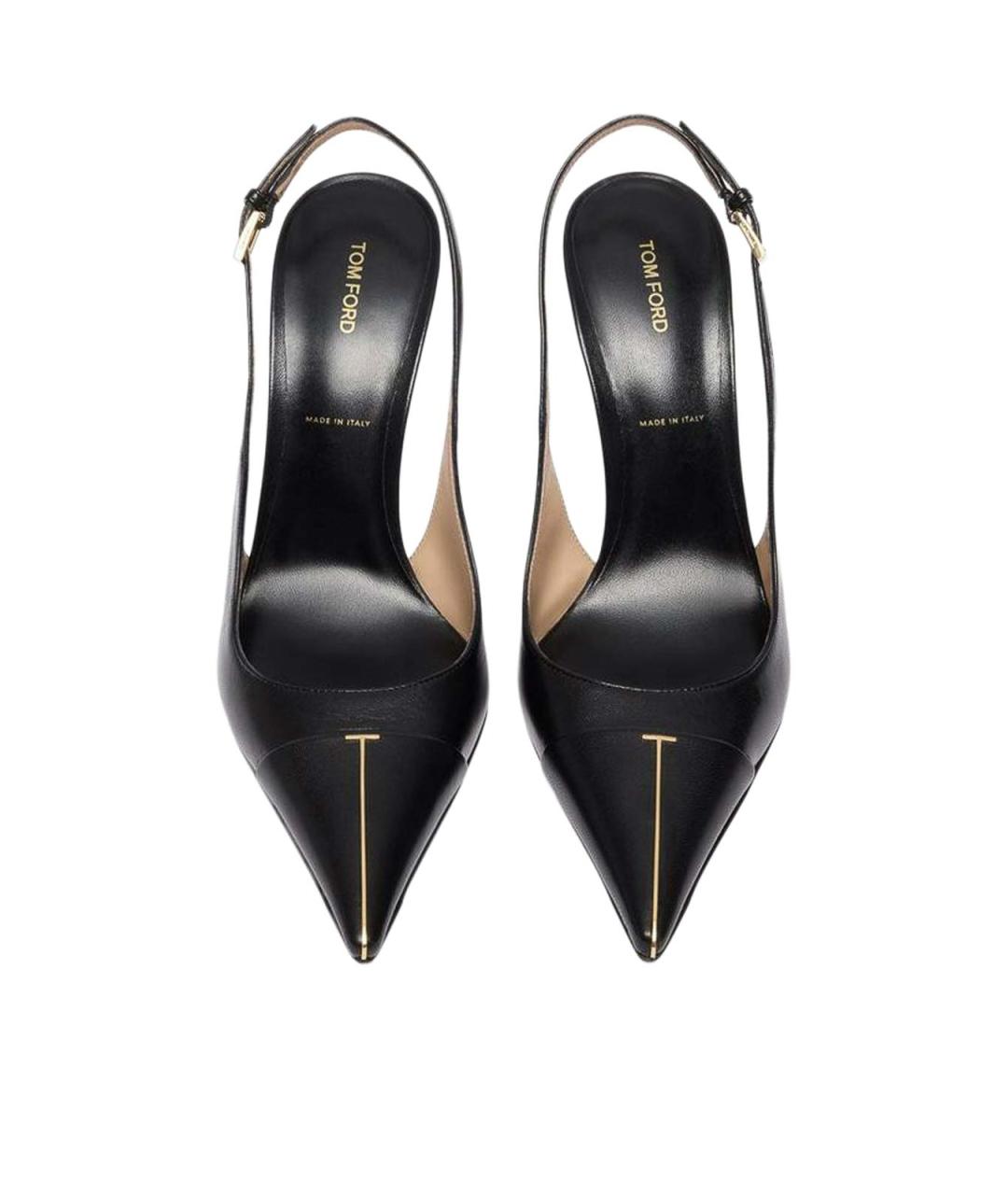 TOM FORD Черные кожаные туфли, фото 4