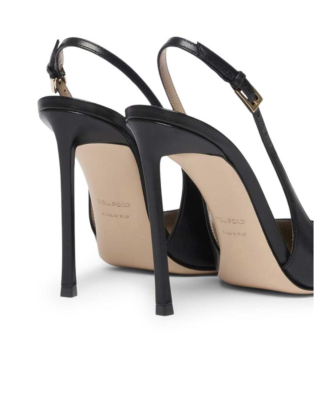 TOM FORD Черные кожаные туфли, фото 5