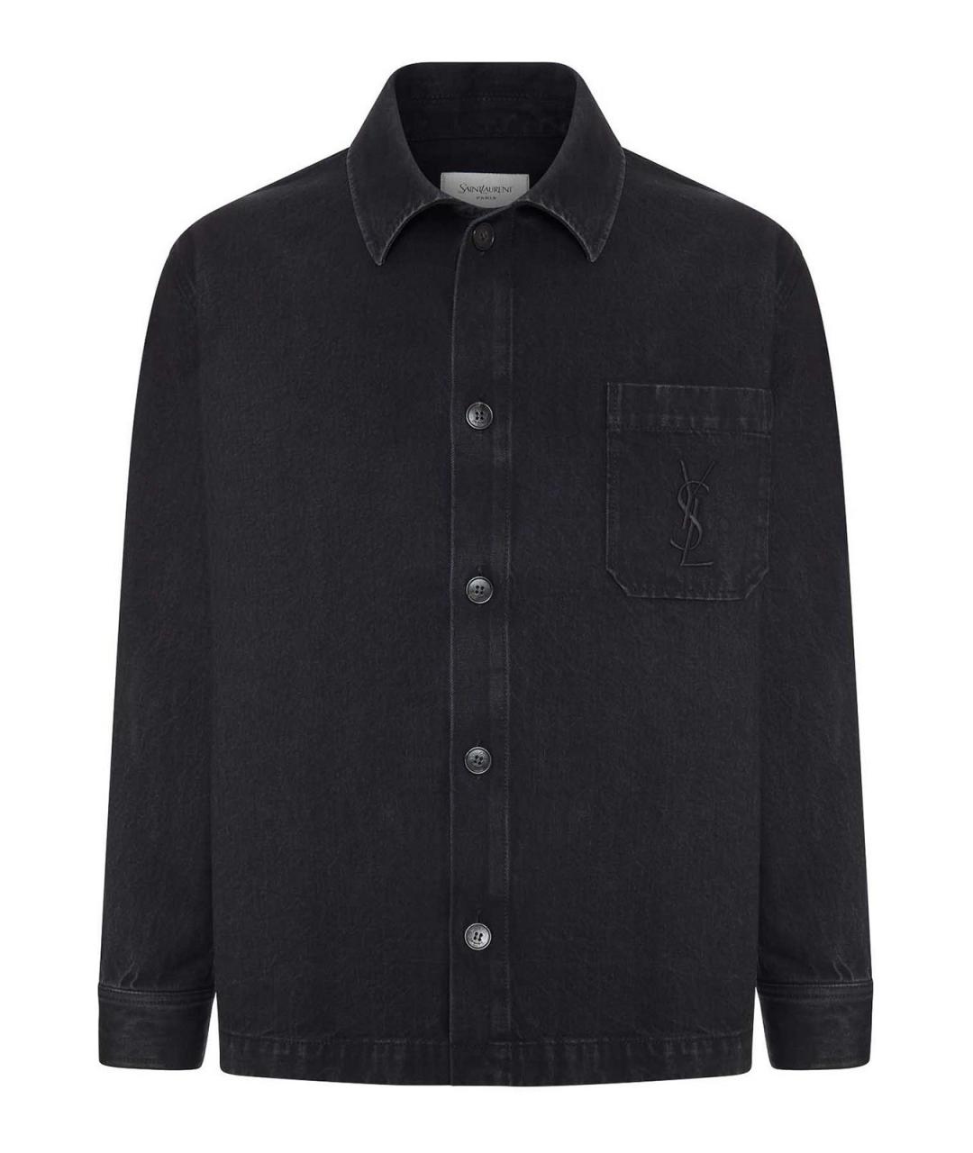 SAINT LAURENT Черная хлопковая куртка, фото 1