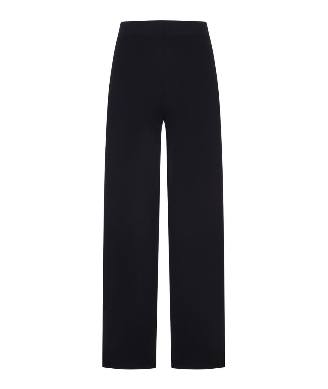 MAX MARA Черные полиэстеровые брюки широкие, фото 2