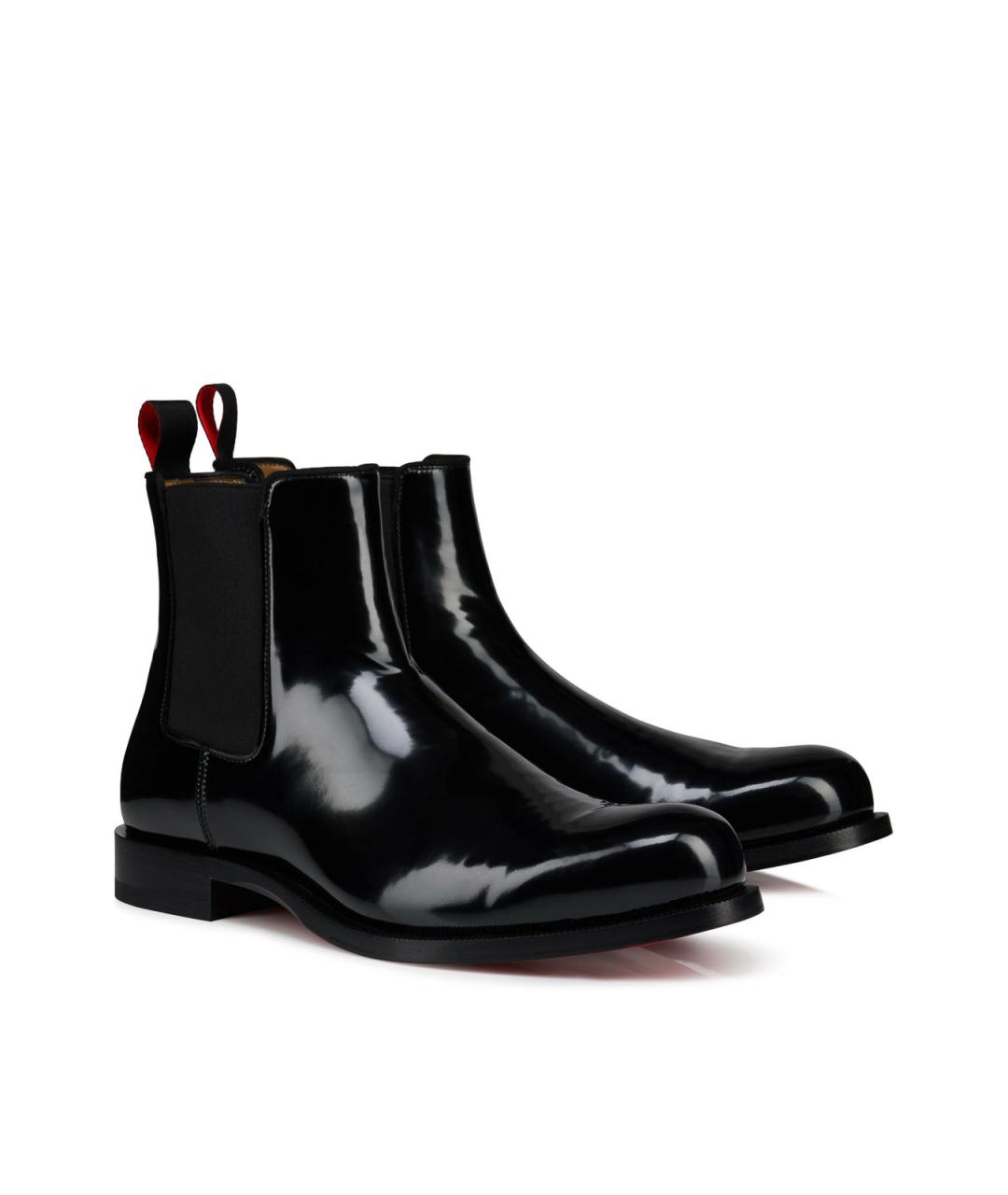 CHRISTIAN LOUBOUTIN Черные кожаные низкие ботинки, фото 2